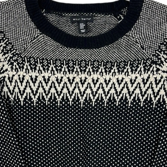 Willi Smith New Women’s M Lambswool Blend Crewneck Pom Pom Pullover Sweater - Picture 4 of 5